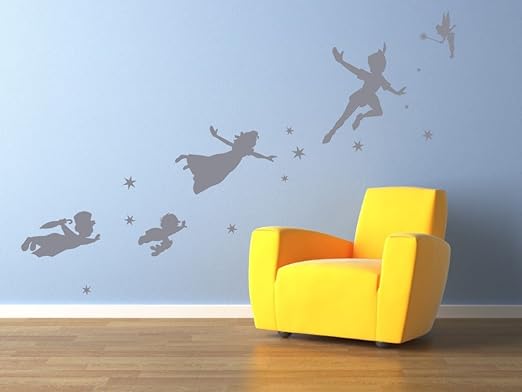 Peter Pan Tinkerbell Wandtattoo Sticker Kids Nursery Home
