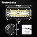 AMBOTHER Off Road Lights, 2pcs 7'' Triple Row 40leds Super Bright LED Light Bar Spot Flood Combo LED Lights Driving Lights Waterproof Led Work Fog Lights for Truck Jeep Boat Pick Up UTV ATV Marine