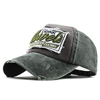 serliy Hat Unisex Kappe Schwarze Baseball Cap Verstellbar Erwachsenen MüTze Sommer Hut Waschlappen BaseballmüTze Brief Sticke