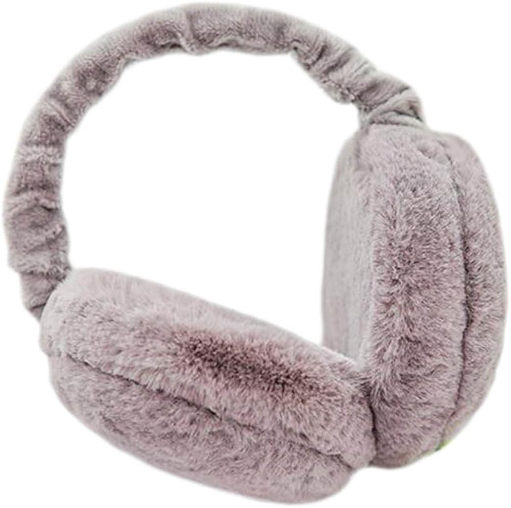 Folding Winter Soft Rabbit Ear Muffs Winter Earmuffs Ear WarmersGray