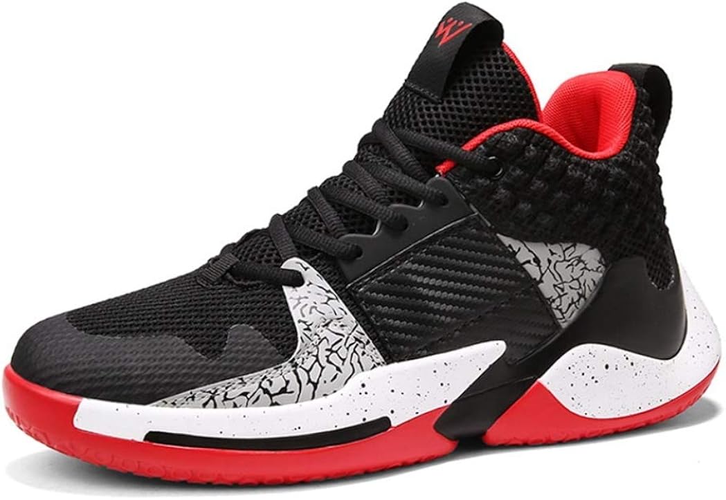 Summer Autumn Men Basketball Shoes Stitching Color HighTop LaceUp Sport Shoes Lightweight Non