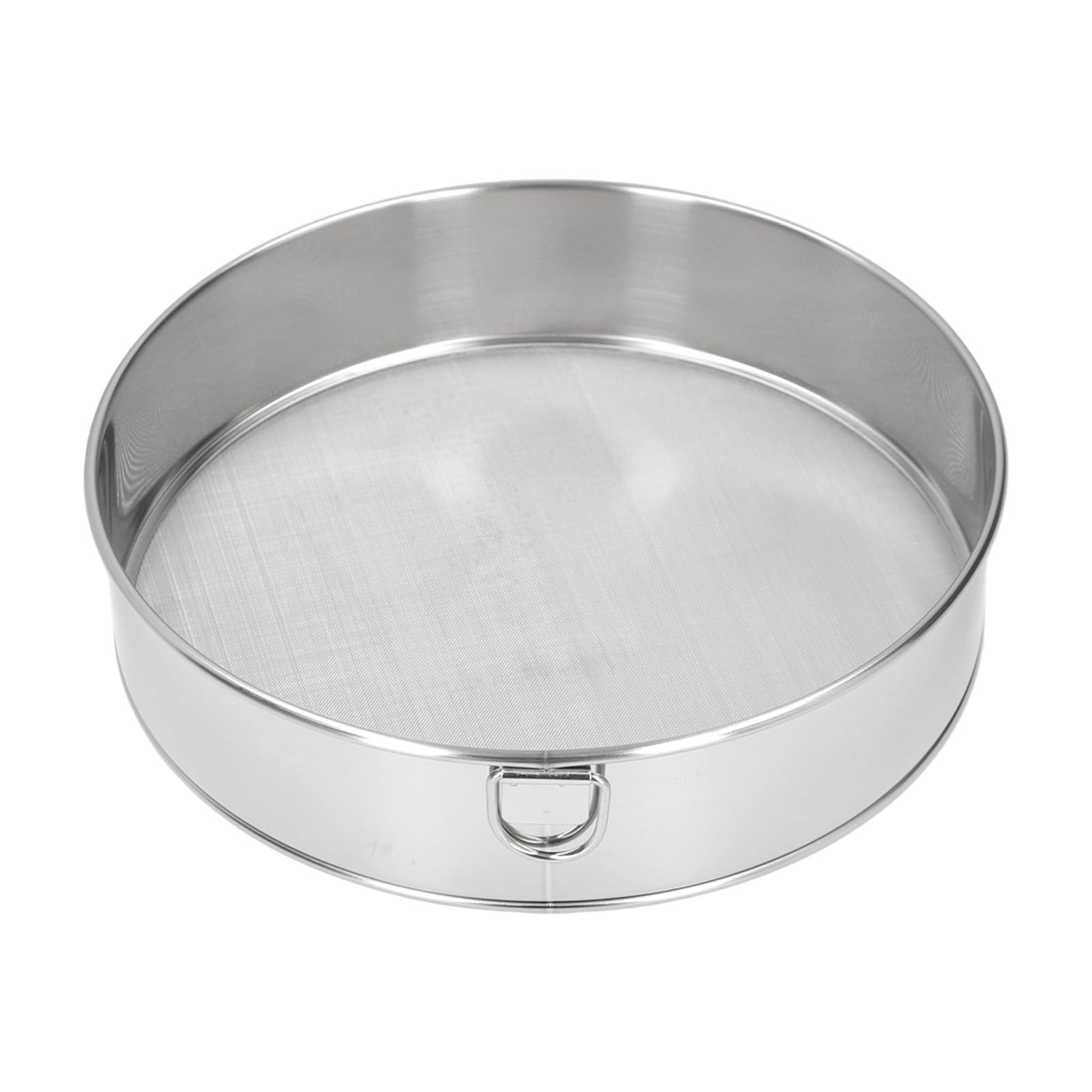 Fockety Flour Sieve, 80 Mesh Large Size 304 Stainless Steel Round Sieve Anti Stick Coating Easy Clean Fine Mesh