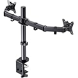 Ergear Dual Monitor Stand for 13 to 32 inch, Heavy Duty Fully Adjustable Monitor Stand for 2 Monitors, Dual Monitor Mount Fit