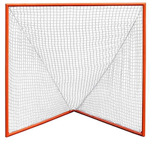 CrankShooter High School Practice Lacrosse Goal with 6mm White Net and Lacing Rails for High School Level Lacrosse Practice (Best High School Lacrosse Goals)