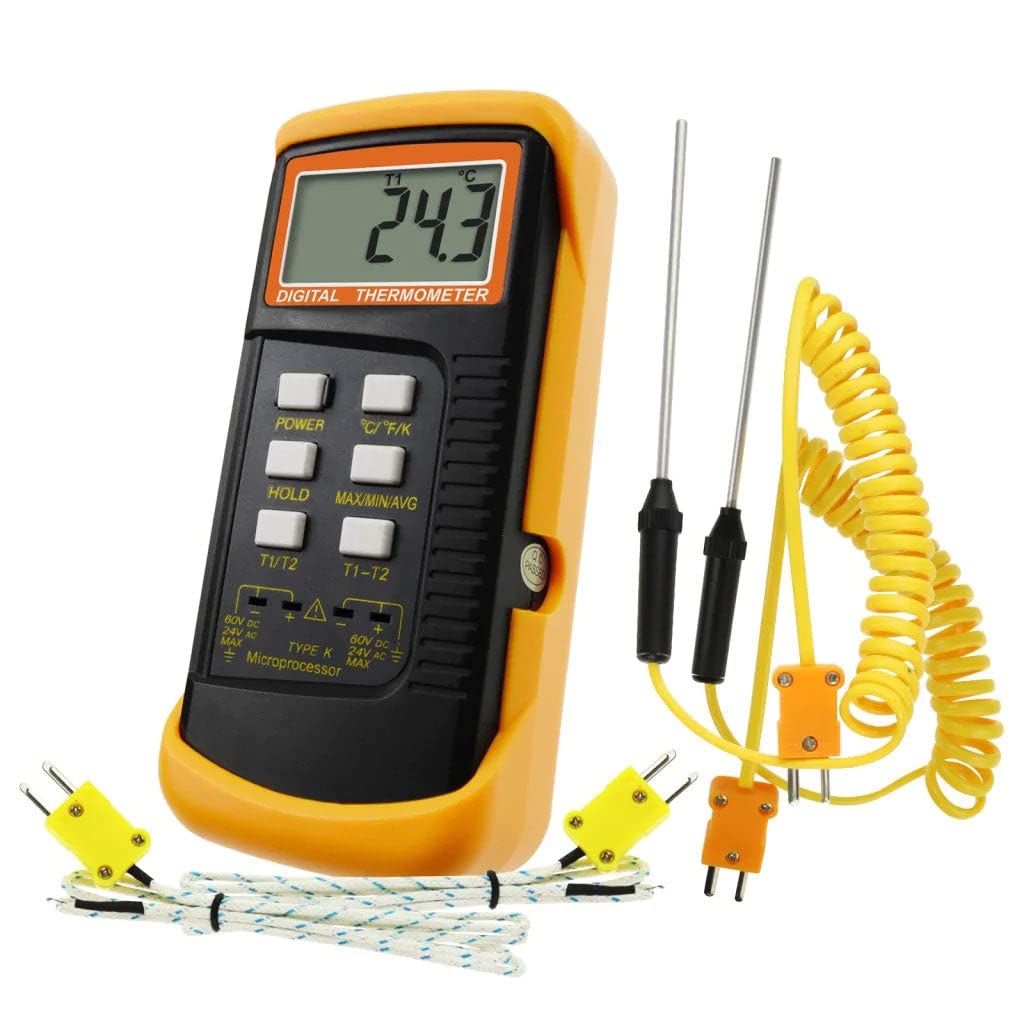 GAIN EXPRESS K-Type Thermocouple Thermometer with 4