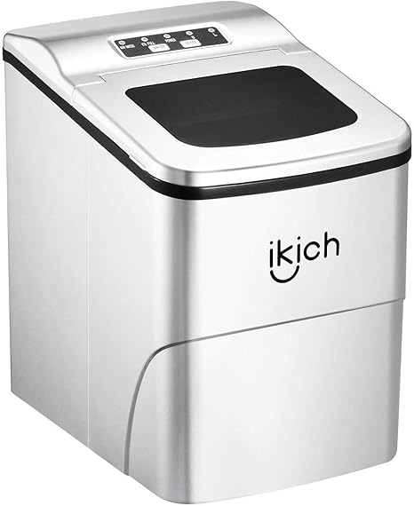 Ikich Portable Ice Maker Machine For Countertop Ice Cubes Ready