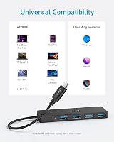 Anker 4-Port USB 3.0 Data Hub with 2 ft Cable – 5Gbps Ultra-Slim USB-C OTG view 6