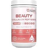 NATURE TARGET Beauty Collagen Peptides Powder for Women, Multi Collagen Powder with Vitamin C, Biotin, Hyaluronic Acid – Unflavored, Keto Friendly, Easy Dissolve, Non-GMO, 50 Servings