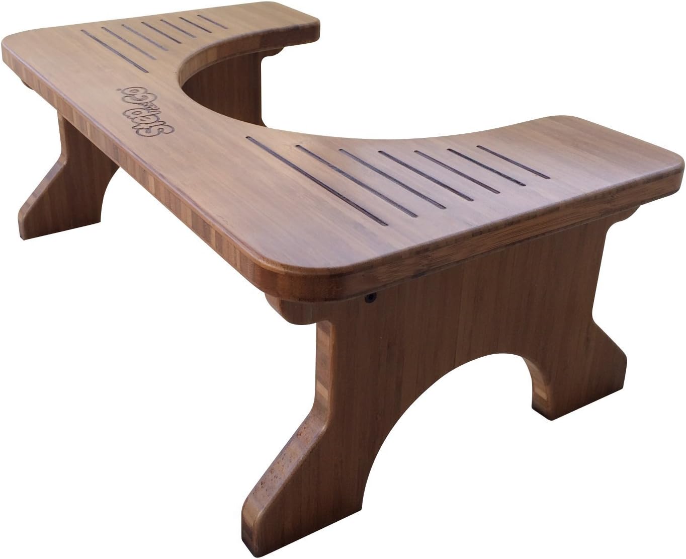 Step and Go Bamboo Squatting Toilet Stool for Potty Aid (7" and 9"): Health & Personal Care