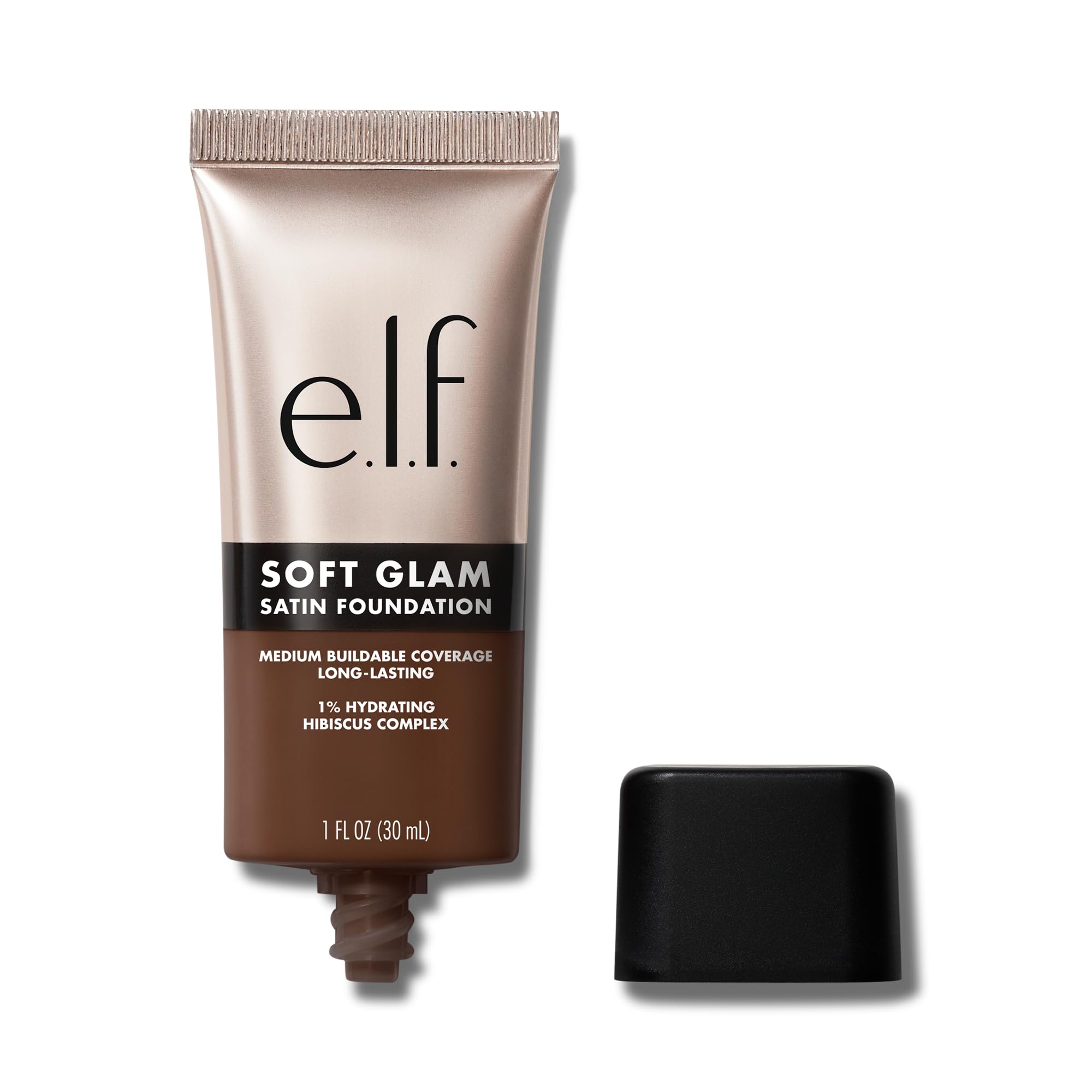 e.l.f. Soft Glam Foundation, Medium Coverage, Long-Lasting & Buildable Foundation For A Smooth, Satin Finish, Vegan & Cruelty-Free, 63 Rich Warm