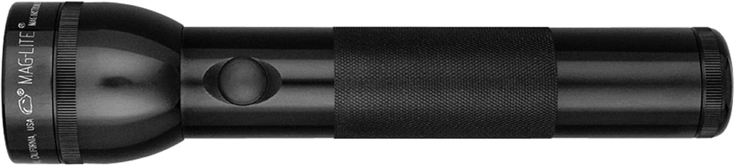 Maglite Heavy-Duty Incandescent 2-Cell D Flashlight, Black - Basic Handheld Flashlights - 