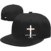 Flat Bill Hats for Men Snapback Hats Skull Skeleton Hat Flat Brim Fitted Hat Adjust Black Baseball Caps for Men