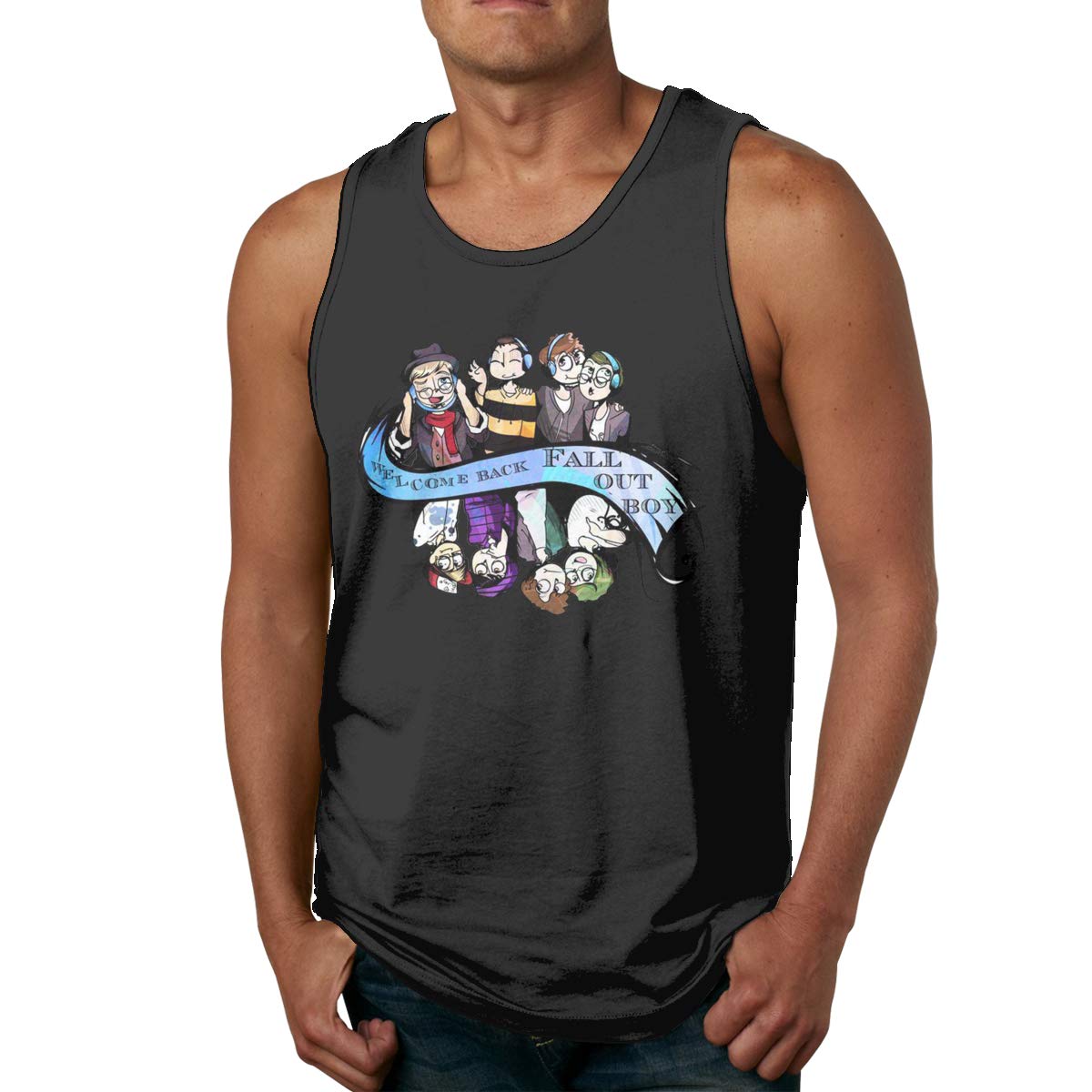 Welcome Back Fall Out Boy Workout Muscle Bodybuilding Sleeveless Tee T Shirt