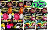 illooms Solid & Marble Light Up LED Balloons 5 Pack Party Pack Bundle - 4 Pack (20 Balloons Total)