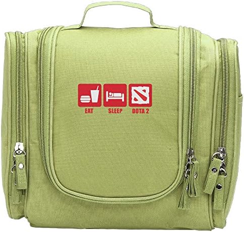 Women's Waterproof Travel Toiletry Bag Cosmetic Organizer Eat Sleep Dota2 Makeup Pouch Toiletry Case Makeup Train Case