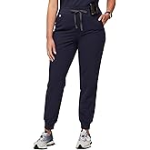 FIGS Zamora High Waisted Jogger Style Scrub Pants for Women - Navy, Regular S
