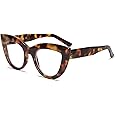 SOJOS Blue Light Blocking Glasses Retro Vintage Cateye Eyeglasses for Women Plastic Frame Hipster Party SJ5025
