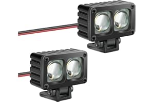 Zhongzhen RC Light Bar RC Car LED Metal Housing Lens Spotlight RC Accessories for Axial SCX10 90046 Wraith Traxxas TRX4 TRX6 Redcat Gen8 1/10 1/8 RC Crawler (2pcs Lights)