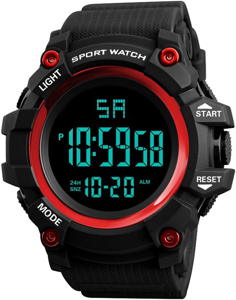 Men Watches Waterproof ! Hessimy Men's Digital Sports Wrist Watch LED Screen Large Face Electronics Military Watches Waterproof Alarm Back Light Outdoor Casual Luminous Simple Army Watch