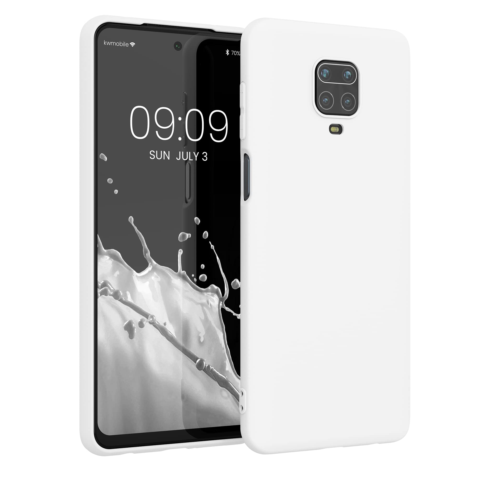 kwmobile Case Compatible with Xiaomi Redmi Note 9S / 9 Pro / 9 Pro Max Case - Soft Slim Protective TPU Silicone Cover - White Matte — image 1