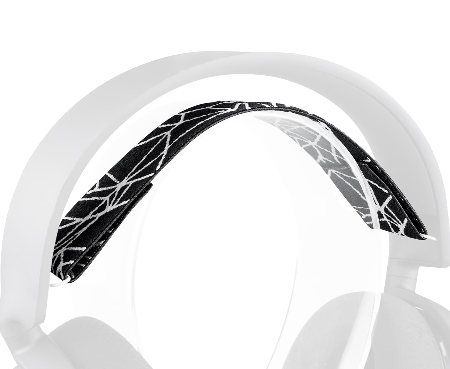 SOULWIT Flexible Fabric Replacement Headband for SteelSeries Arctis 3/Arctis 5 (Do Not Fit Other Arctis) Headset, Headphones Replacement Band, Headstrap Head Cushion Pad Repair Part - White Line