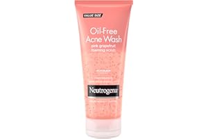 Neutrogena Oil Free Pink Grapefruit Acne Face Wash with Vitamin C, 2% Salicylic Acid Acne Treatment, Gentle Foaming Vitamin C Facial Scrub to Treat & Prevent Breakouts, 6.7 fl. oz