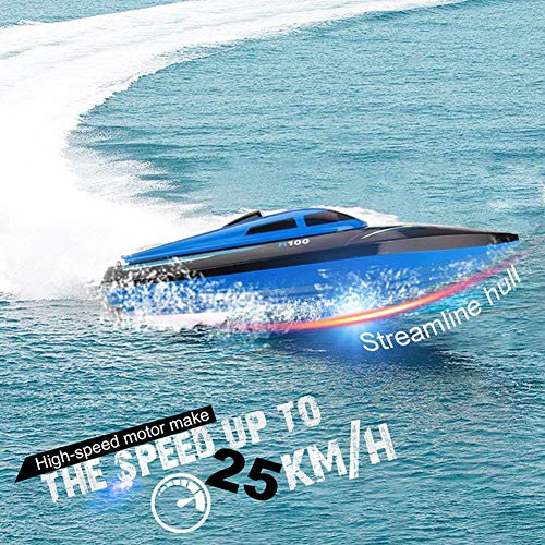 RC Boat DeXop-KINGBOT Rmote Control Boat for Pools & Lakes 2.4Ghz 30km/H High Speed Radio Electric Racing Boat for Children Adults