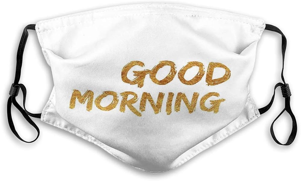 Comfortable Printed mask,s Good Morning Typography