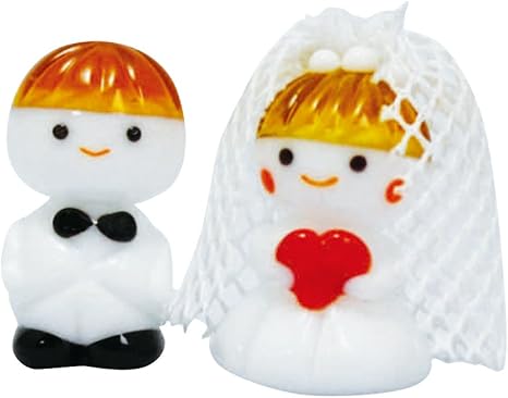 Amazon かわいい 手作り ガラス細工 ハッピーウェディング Cyk1238 置物 オブジェ オンライン通販