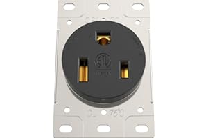 HYDUUU NEMA 6-50R Receptacle 50A Welder Wall Socket 250V 240V 220V Outlet Flush Mount Grounding Side Wired Industrial Grade for EV Charger Heater Plasma Cutters Electric Stove ETL Listed