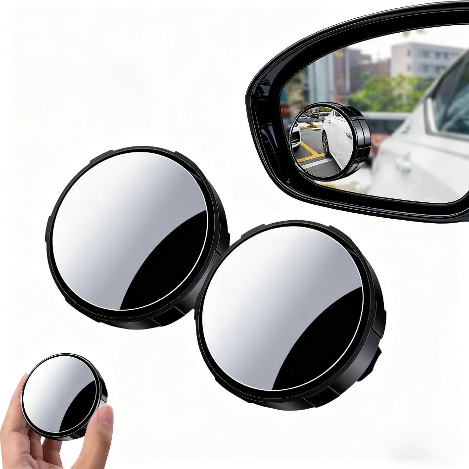 Photo 1 of *MINOR DAMAGE - USED*
Blind Spot Mirrors 2 Pack, HD Glass Convex Blindspot Mirror with Vacuum Suction Cup, Side Mirror Blindspot with Wide Angle Adjustable for Cars, SUVs, Trucks, and Motorcycles