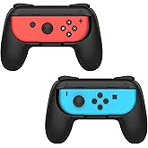MoKo Grip for Nintendo Switch OLED Model Joycon & Switch Joy-Con, [2-Pack] Ergonomic Hand Grip Controller Handle Kit Compatible with Nintendo Switch/Switch OLED 2021 Joy Cons Controllers, Black