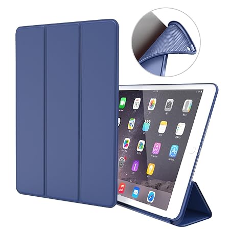 GOOJODOQ iPad Air 1 Hülle, iPad Air 1 PU Leder Etui Hülle Tasche mit Ständer Funktion und Eingebautem Magnet für Einschlaf/Au