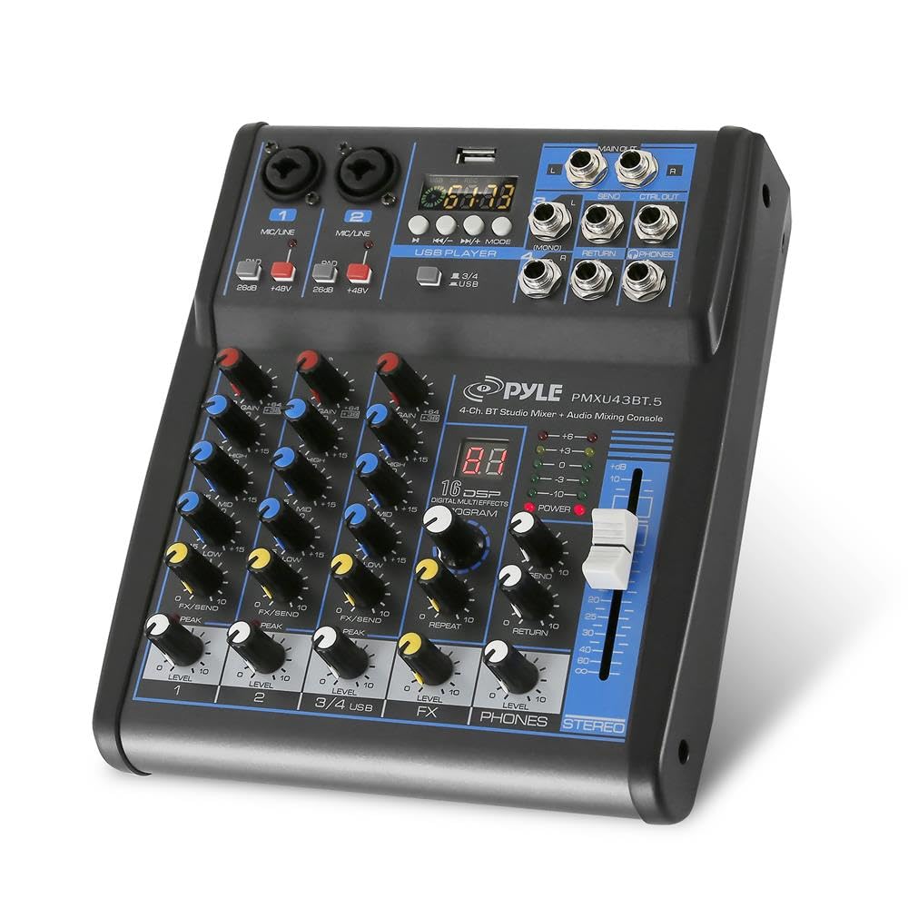 Pyle Professional Audio Mixer Sound Board Console