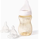 Minbie 3 Month+ Breastfeeding Baby Bottle, BPA-Free Kit