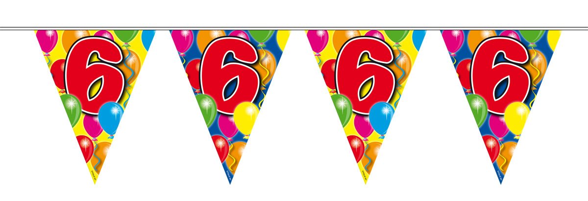 Folat - 6th Birthday Balloons Garland For Party Decoration - 10 meters - Multicolor — image 1