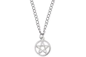 Sacina Pentagram Star Necklace, Gothic Emo Grunge Necklace, Goth Jewelry, Halloween Christmas Jewelry Gift For Women
