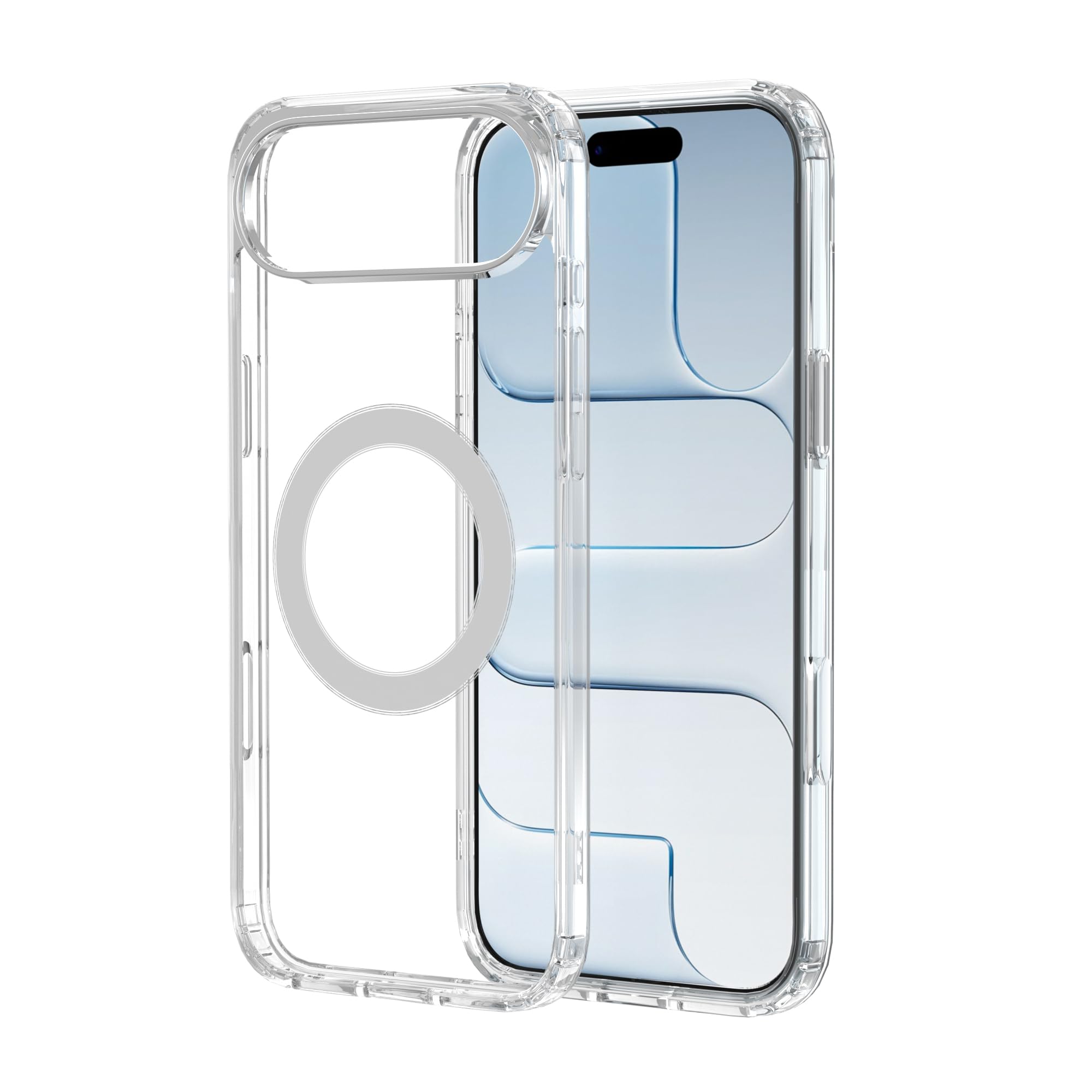 Photo 1 of amCase Clear Case for iPhone Air (6.5") | Compatible with Mag Safe Accessories |Camera Cutout | Drop Protection | Ultra-Strong Magnetic | Support Wireless Charging