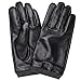 Mens Luxury Touchscreen Italian Nappa Genuine Leather Winter Warm Gloves for Texting Driving Cashmere Lining Blend Cuff (L-8.9'', Black)