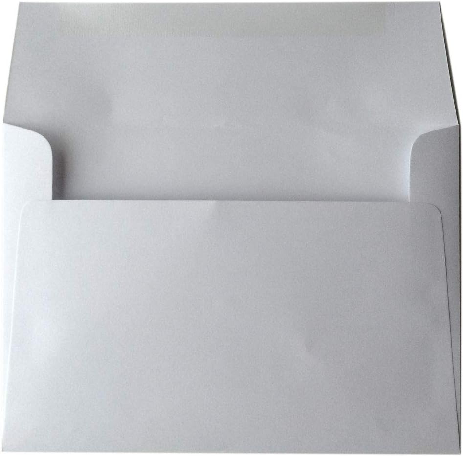 Note Card Cafe A7 7.25 x 5.25 in Blank White Envelopes | 100 Pack | Sealable, Square Flap | Invitations Envelopes, Greeting Cards, Baby Showers, Weddings, Mailing, Crafts, Stationary | Printable : Office Products