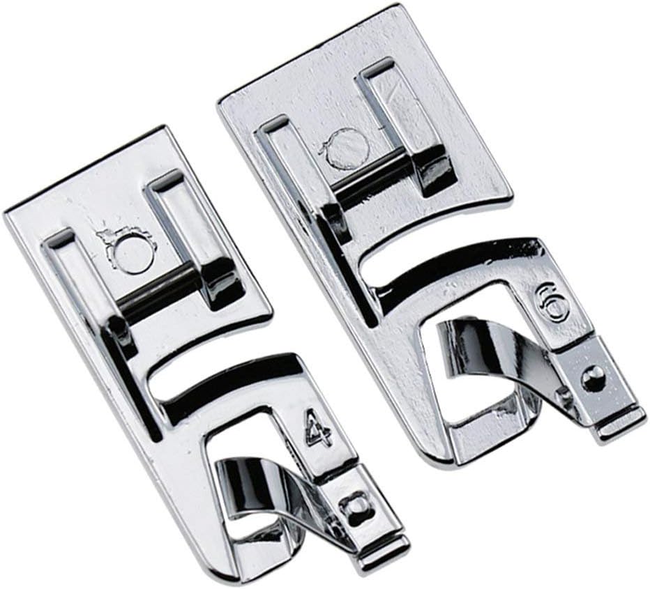 Stormshopping Narrow Rolled Hem Presser Feet 4mm 6mm Low Shank Snap-On
