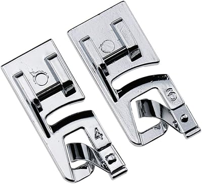 Stormshopping Narrow Rolled Hem Presser Feet 4mm 6mm Low Shank Snap-On