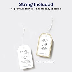 Avery Tags with Metallic Gold Borders and