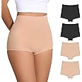 FallSweet No Show Boy Shorts Underwear for Women Seamless Panties Boxer Briefs Pack