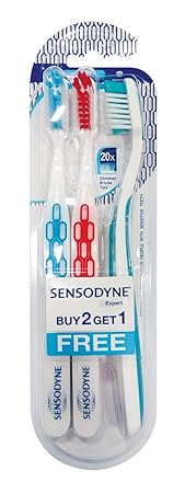 Sensodyne Sensitive Toothbrush (Expert) 2+1 Super Saver Pack-For Extra Sensitive Teeth