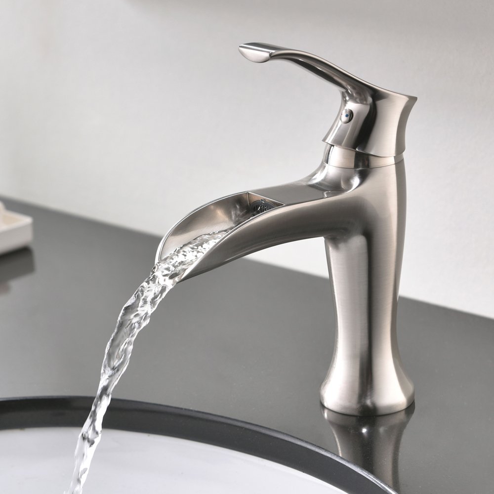 Commercial Modern Stainless Steel Single Handle Brushed Nickel Bathroom