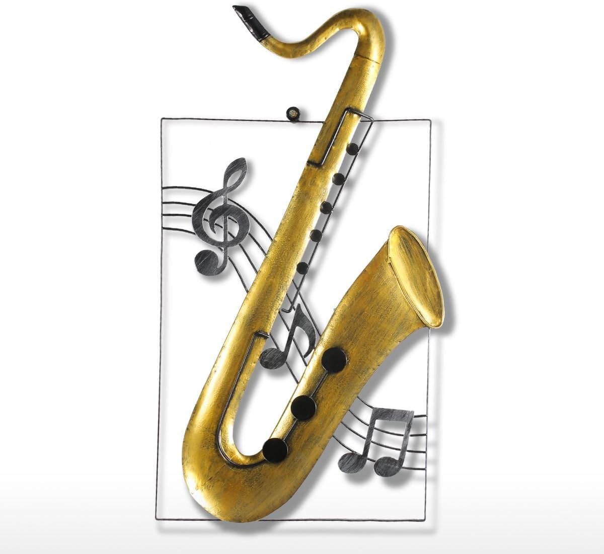 Tooarts Modern Saxophone Wall Hanging Decoration Metal