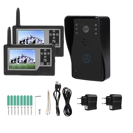 Garsent Video Türsprechanlage Gegensprechanlage, 3.5 Zoll LCD Monitor WiFi Video Intercom Türklingel mit Nachtsicht Kamera fü