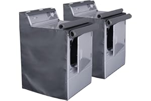 Ericlin 2Pack Washer and Dryer Covers,Top Load Washing Machine Cover Laundry Dryer Protect Cover Dustproof Waterproof Zipper Design for Easy Use Fit for Most Front-loading Machine(W29D28H43in) (Grey)