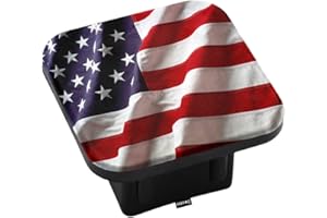 Swono American Flag Waving Hitch Cover 2" USA Flag Waving in The Wind Rubber Receiver Tube Hitch Plug Truck Receivers Hitch Covers,Trailer Hitch Tube Cover Plug Cap for Men Women